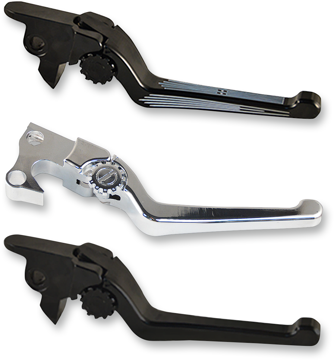 Anthem Adjustable Lever Set for Harley Models - Black