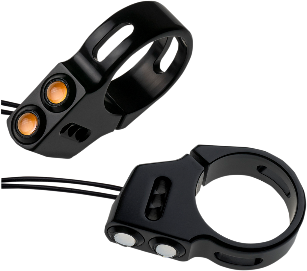 Rat Eye LED Turn Signals - 41 mm - Black