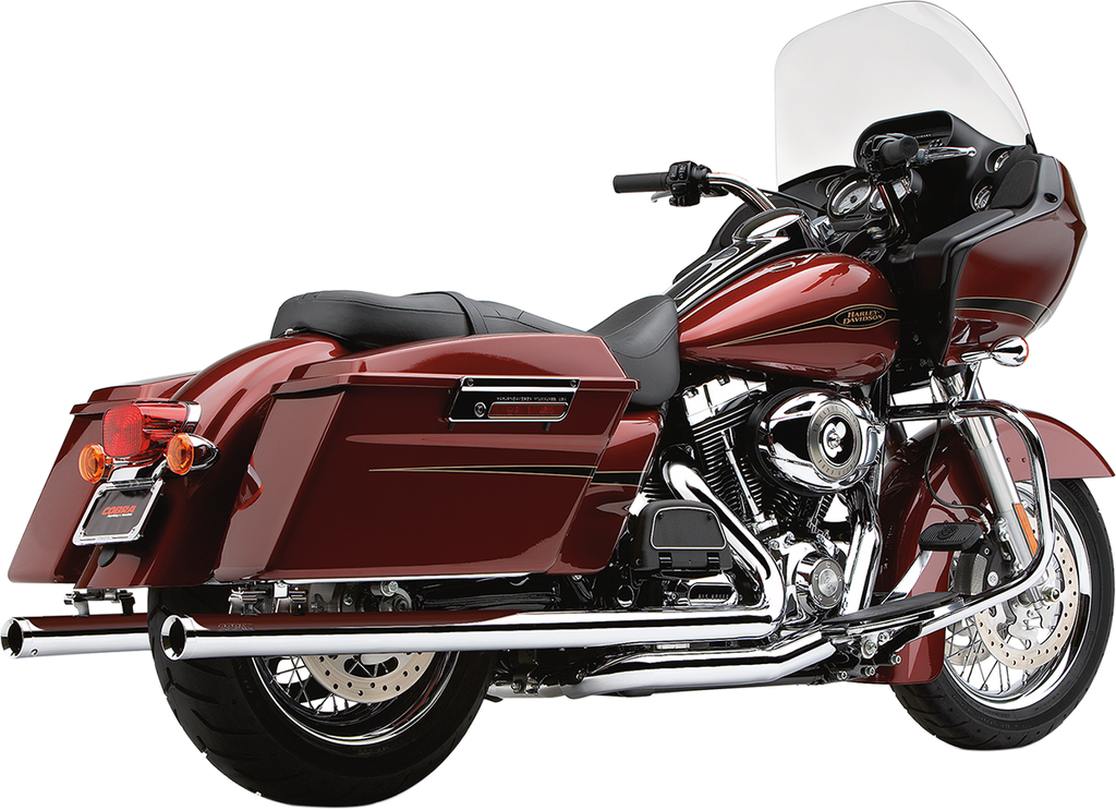 Dual Speedster Exhaust - Chrome - Fishtail - '10-'16 Dresser