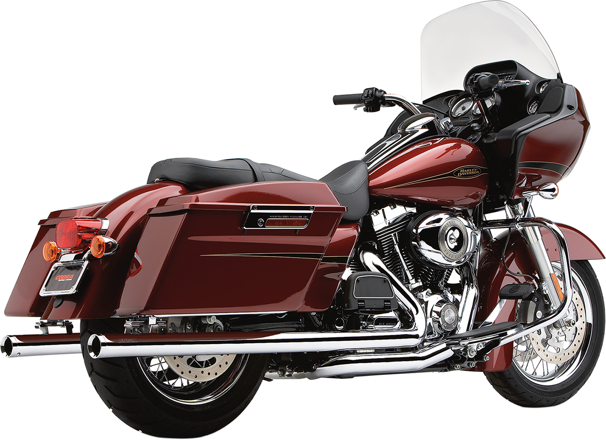 Dual Speedster Exhaust - Chrome - Fishtail - '10-'16 Dresser