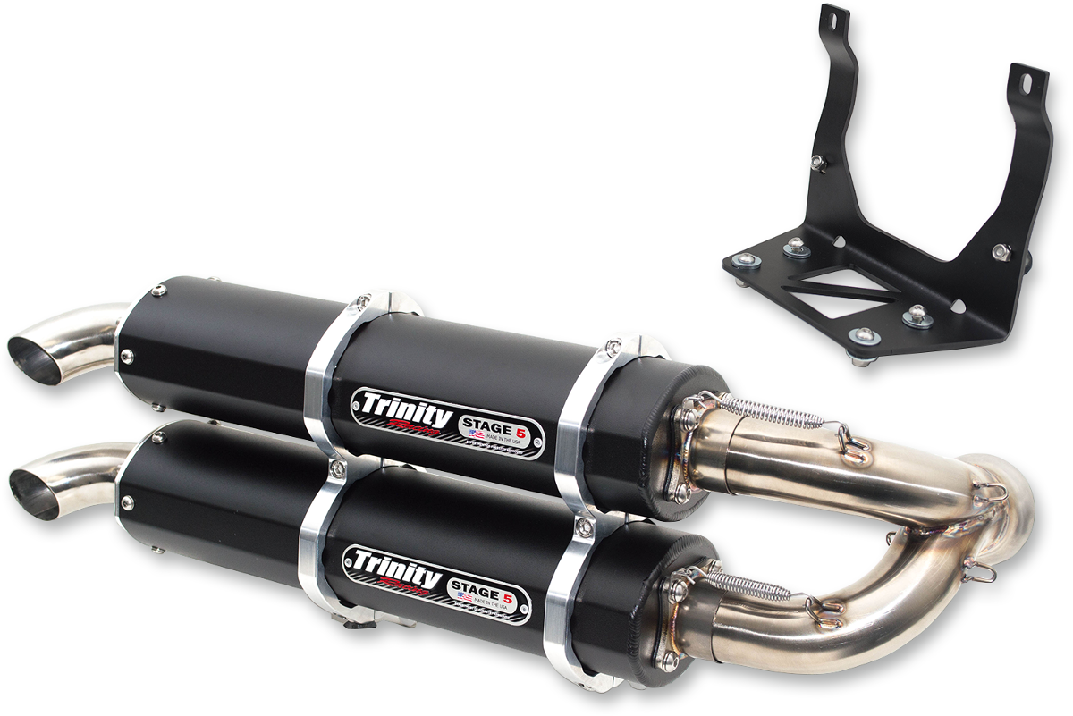 Stage 5 Slip-On Dual Muffler - Black