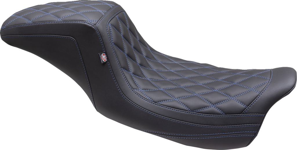 One Piece 2-Up Squareback Seat - Double Diamond - American Beauty Red/Orange Stitch - FL '08-'24