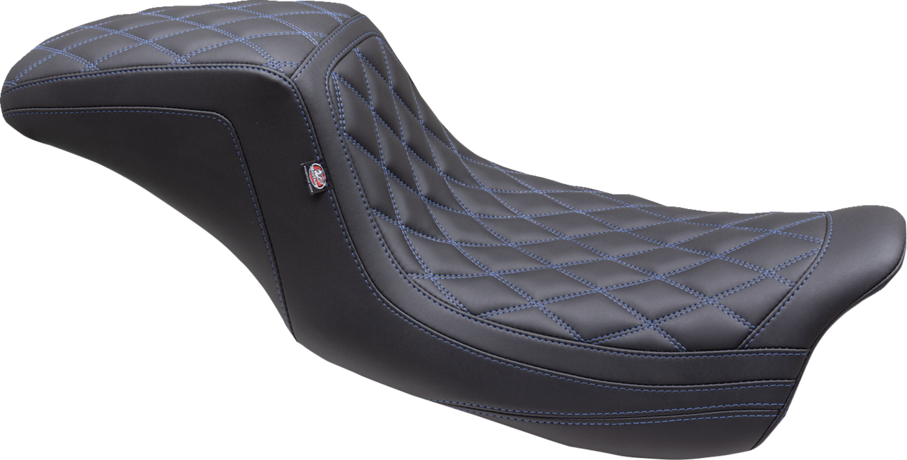 One Piece 2-Up Squareback Seat - Double Diamond - American Beauty Red/Orange Stitch - FL '08-'24