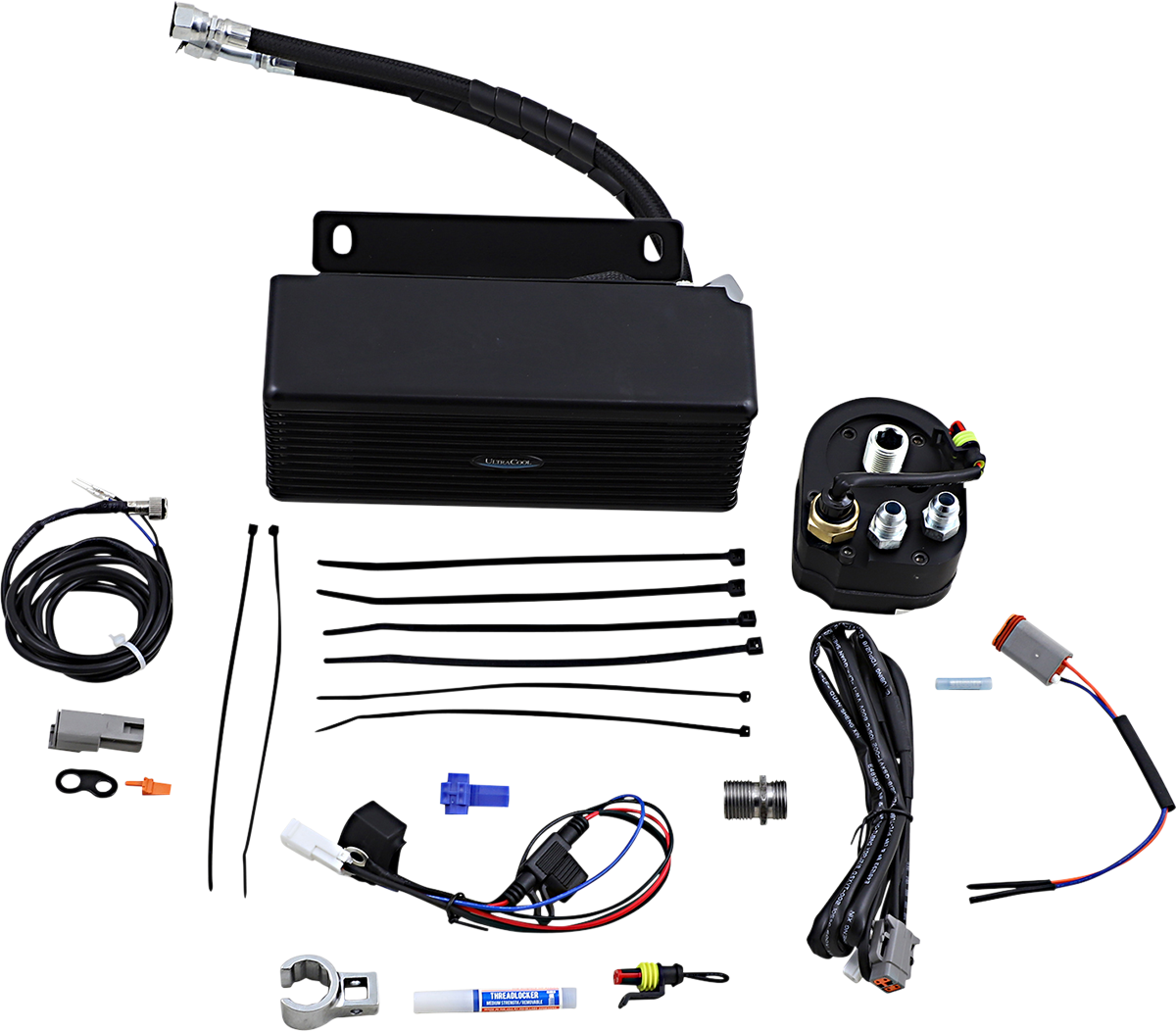 Below Regulator Mount Oil Cooler - Flat Black - Touring/Trike