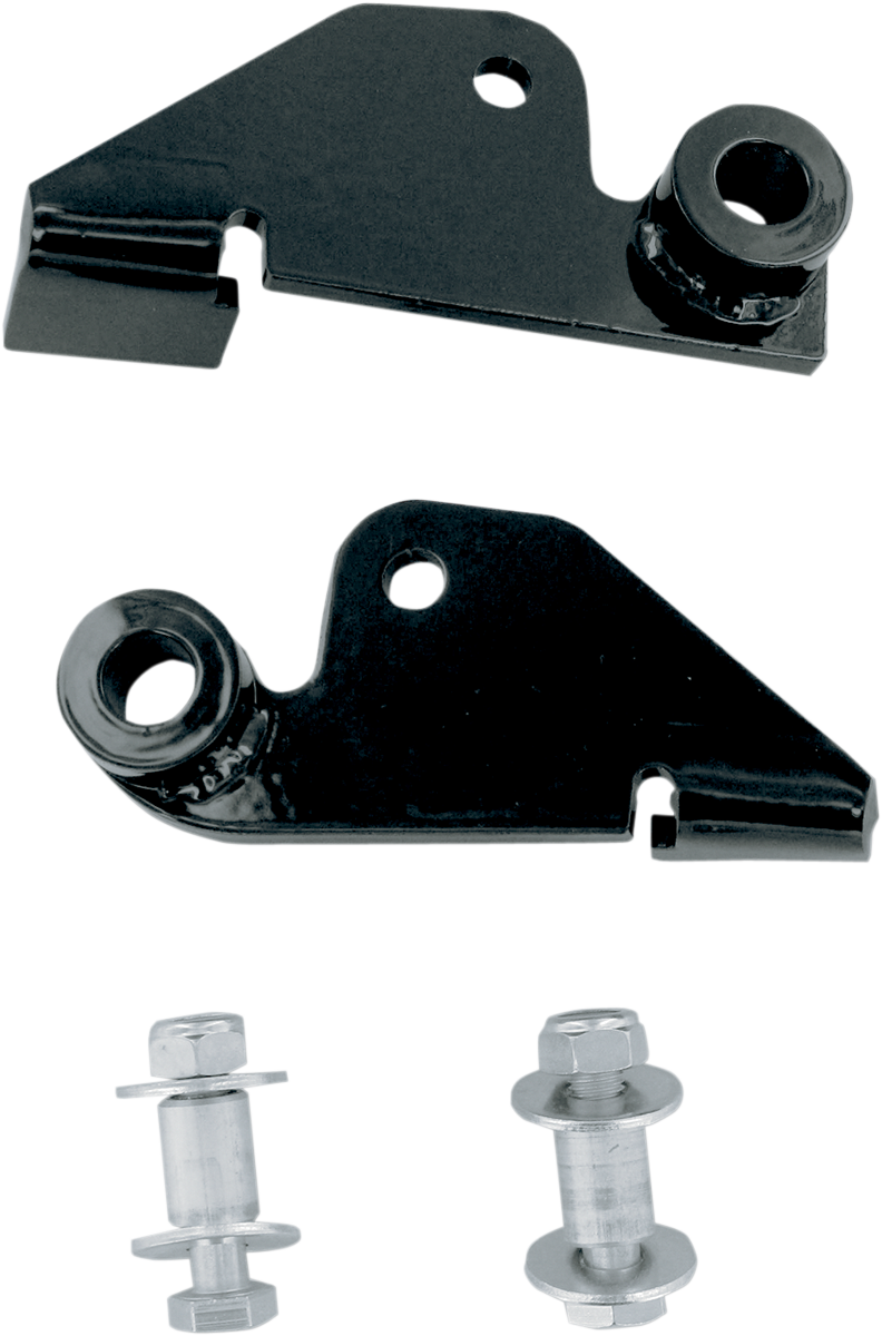 Shock Drop Bracket Lowering Kit - Rear - Lowers 1.50" - Black