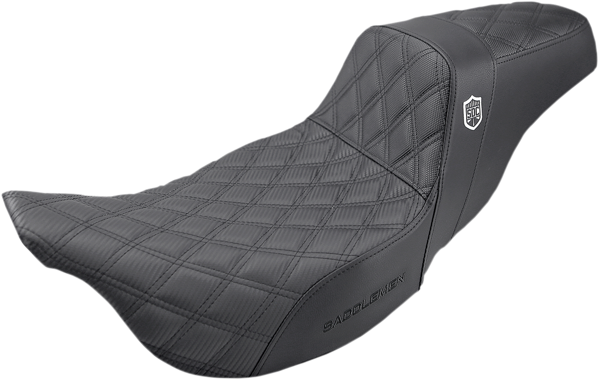 Pro Series SDC Performance Seat - w/o Backrest - Blue Stitch - FL/FX '18-'20