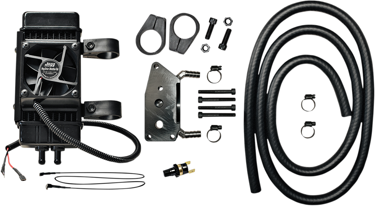 Fan-Assisted Oil Cooler Kit - Vertical Frame-Mount