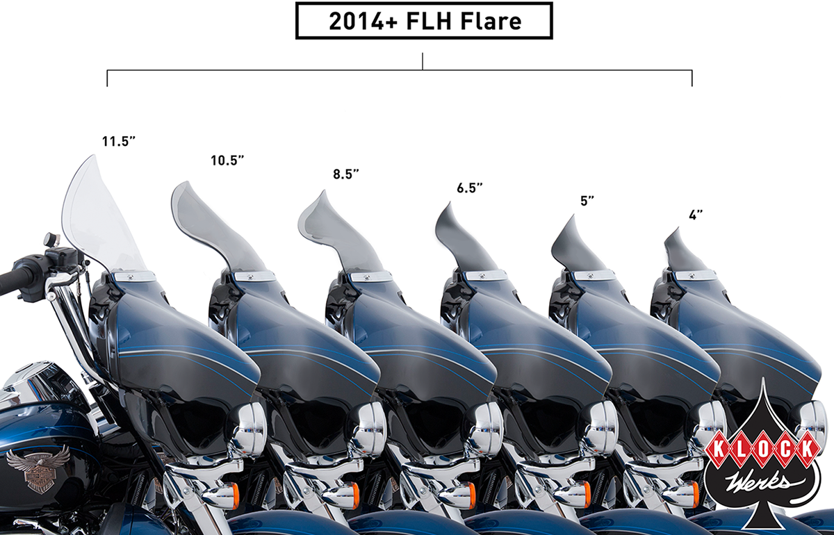Flare™ Windshield - 6-1/2" - Tinted - '14-'23 FLHT