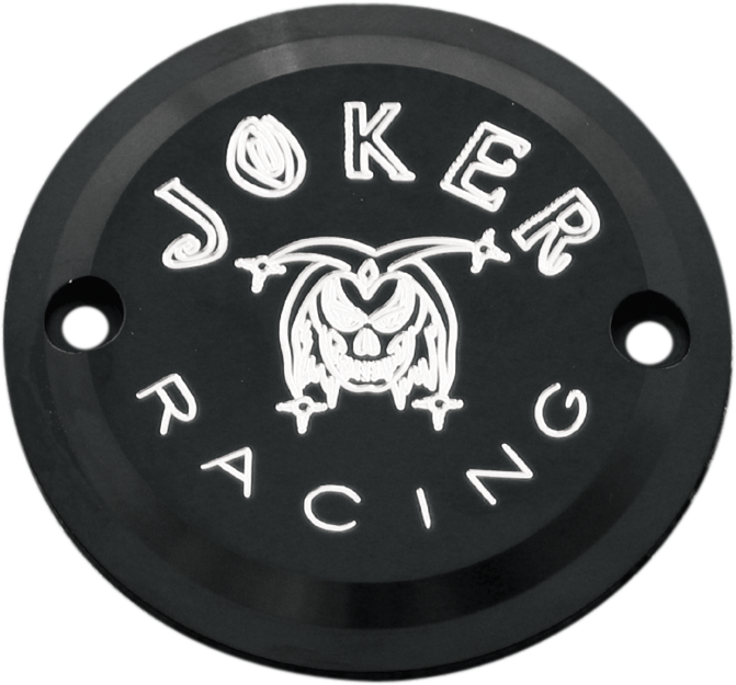Points Cover - Finned Joker Racing - 2 Hole - Black Anodized
