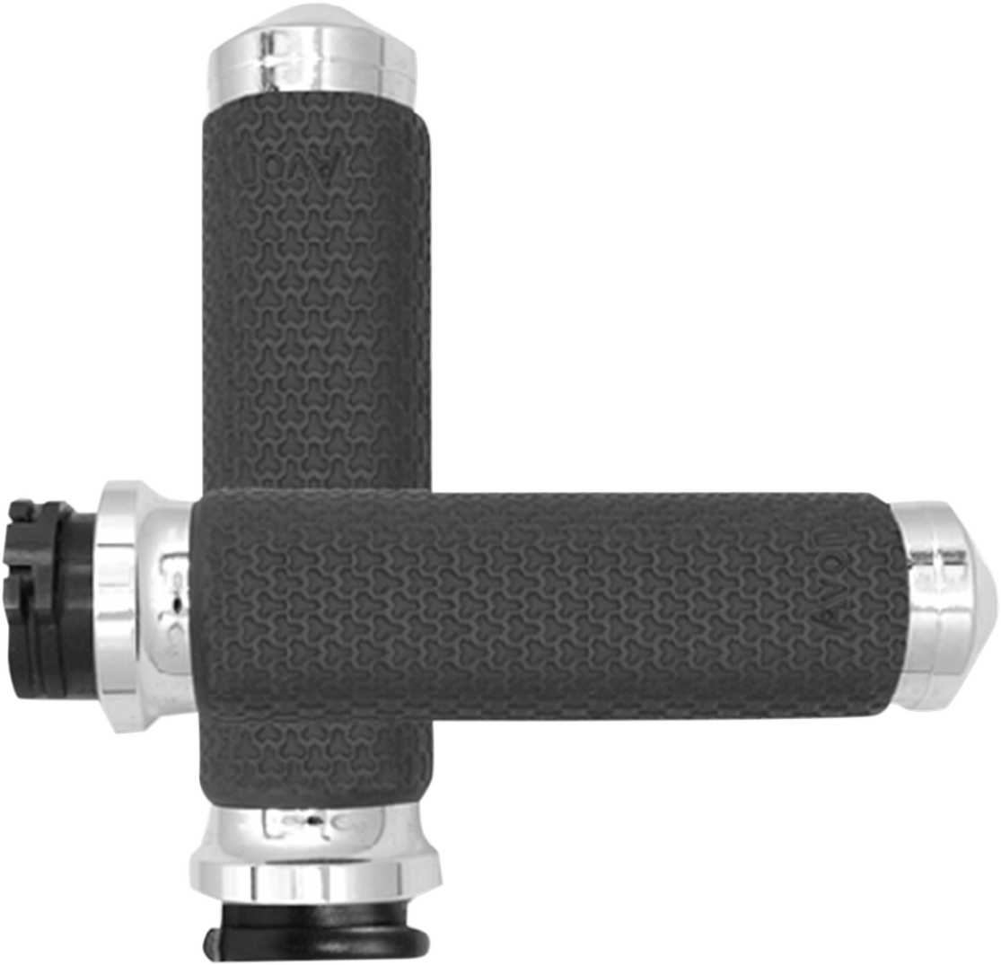 Vibration Dampening Memory Foam Grips - Small - Spike - Chrome
