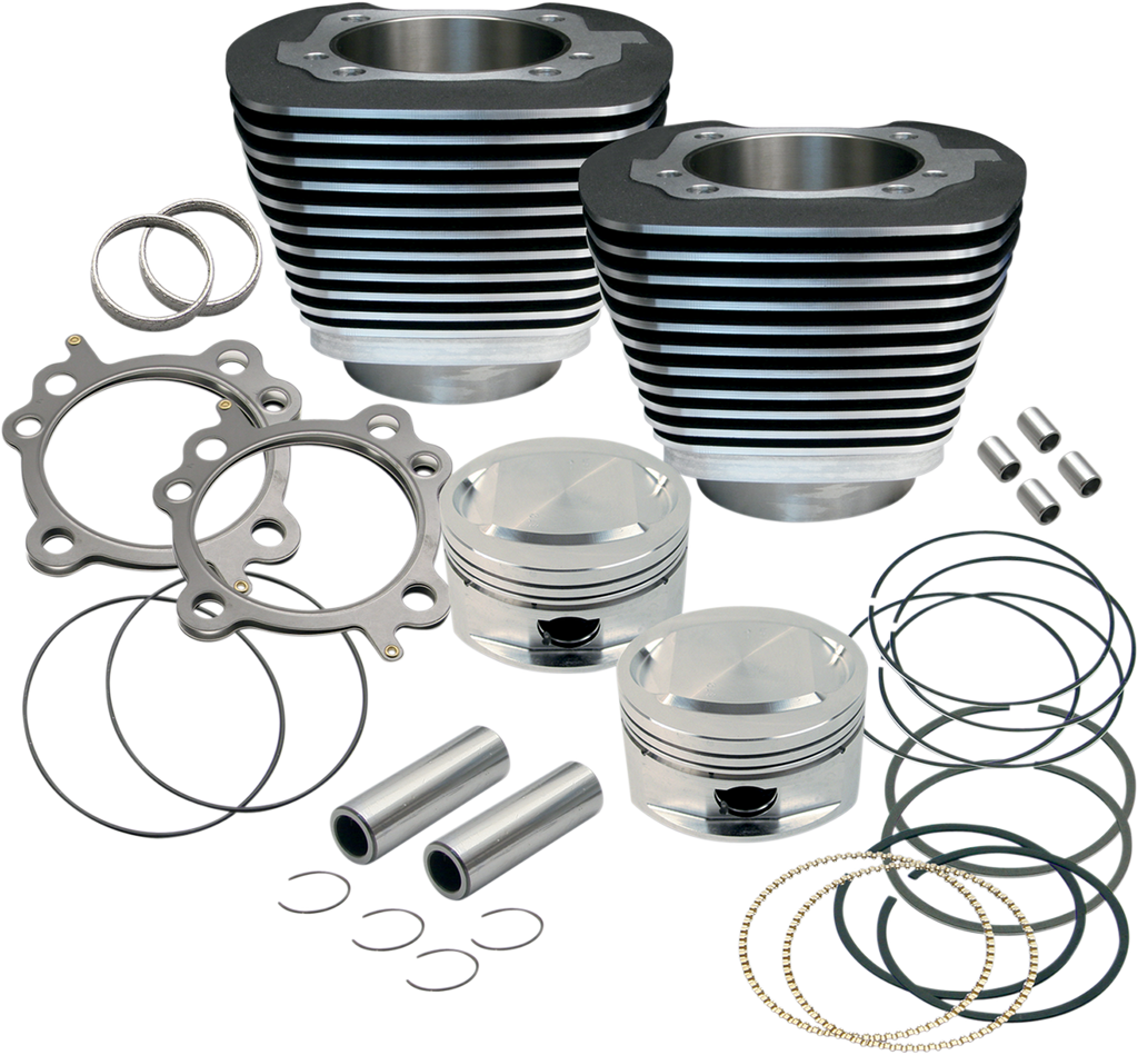 98" Big Bore Cylinder Kit - Wrinkle Black - Twin Cam