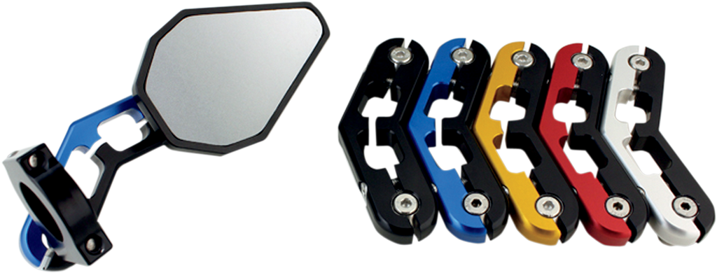 Mirror - D-Axis - Side View - Hexagon - Red - Each