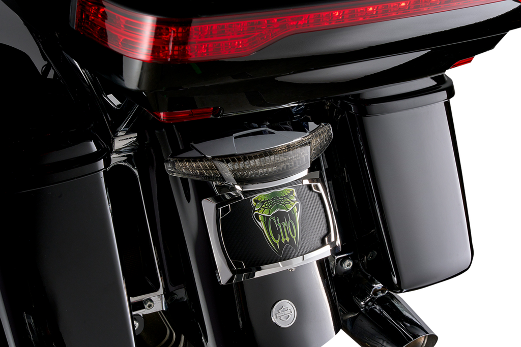 Taillight/License Plate Mount - Smoke Lens - Chrome