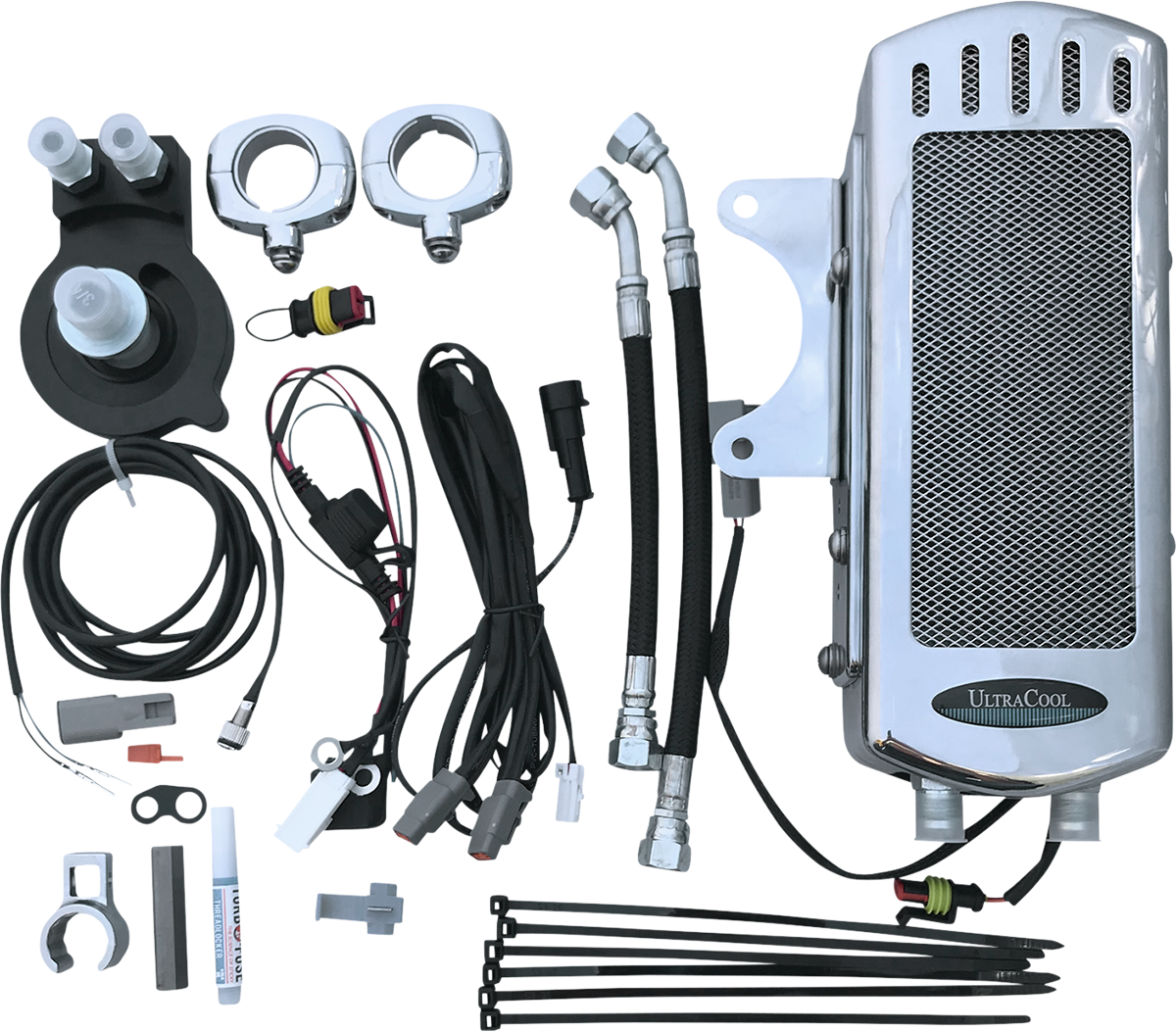 Side Mount Oil Cooler Kit - Chrome - Sportster