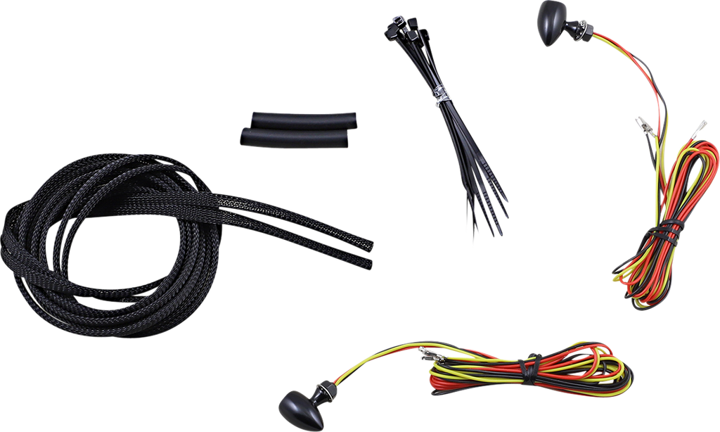 Micro Turn Signals - Dual - Amber/White - Chrome