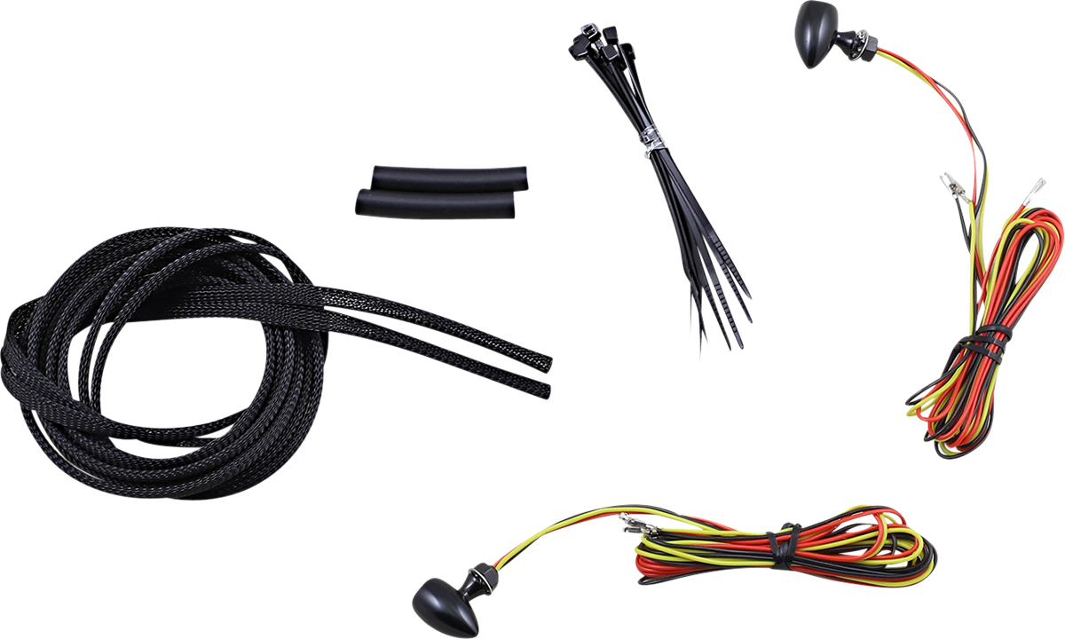 Micro Turn Signals - Dual - Amber/White - Chrome