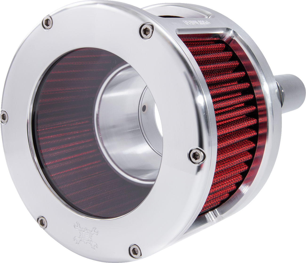BA Race Series Air Cleaner Kit - Chrome - Red Filter