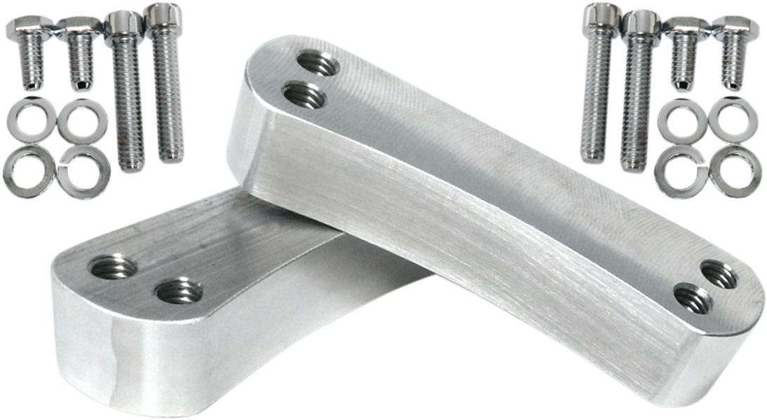 Hugger Front Fender Mounting Blocks - For 21" Wheels - Chrome