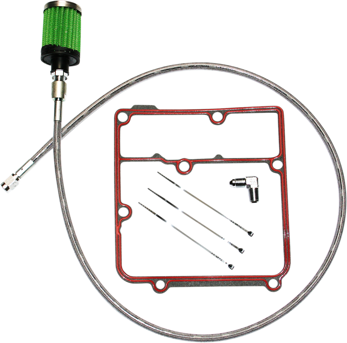Oil Tank Breather Kit - Stainless - 02'-06' Touring