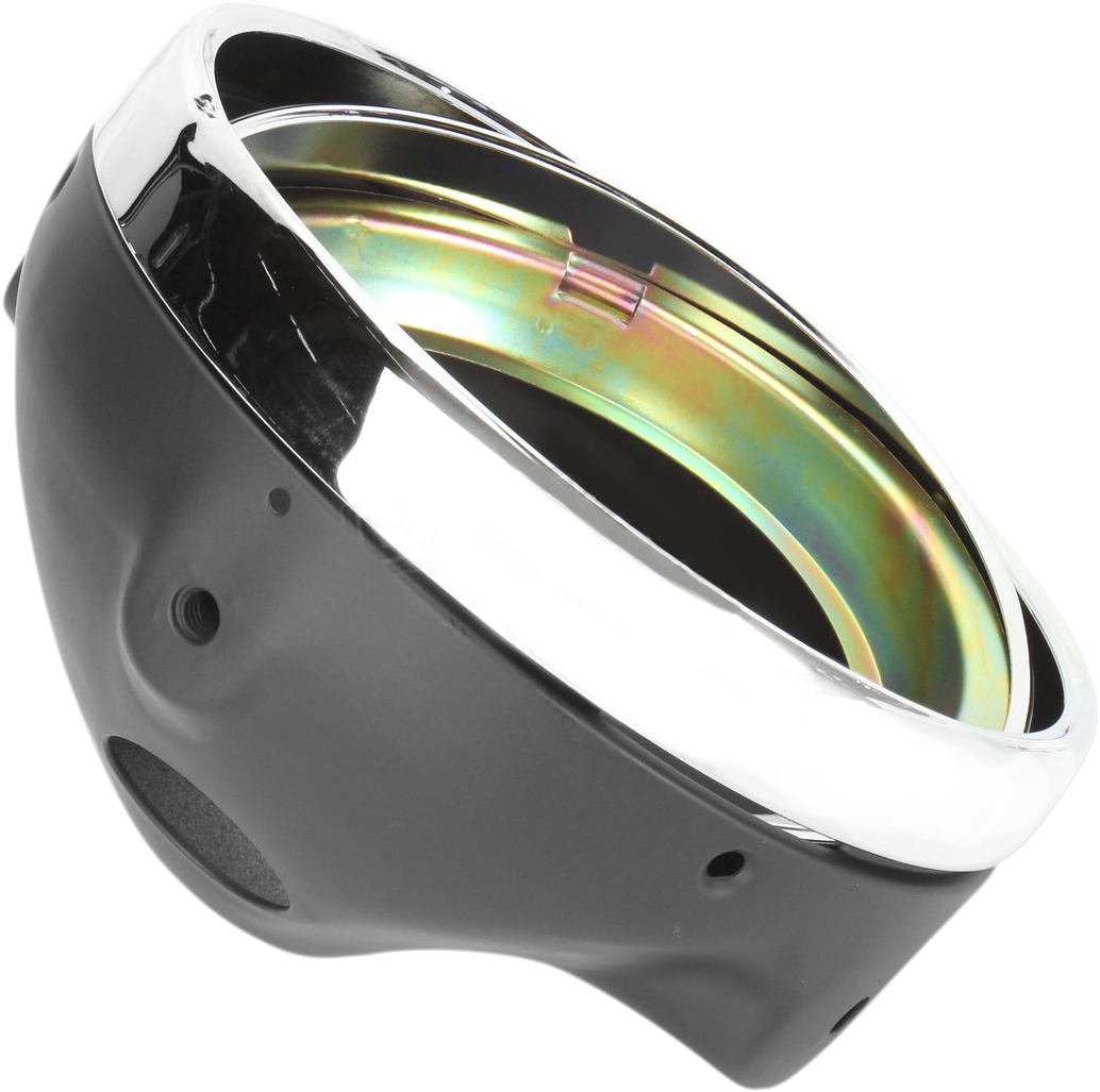 7" Side Mount Headlamp Shell - Chrome