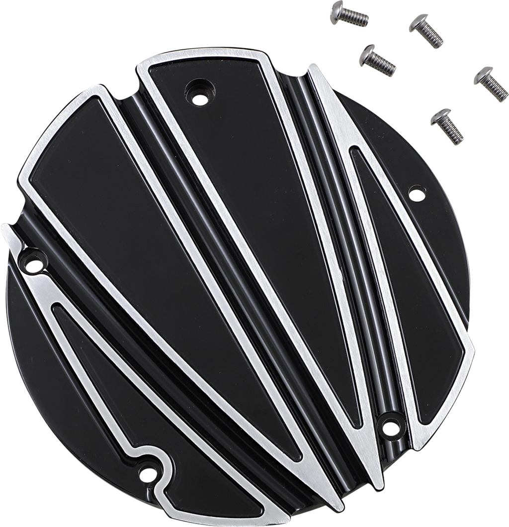 Derby Cover - Ripper - 5 Hole - Black - Touring/Trike