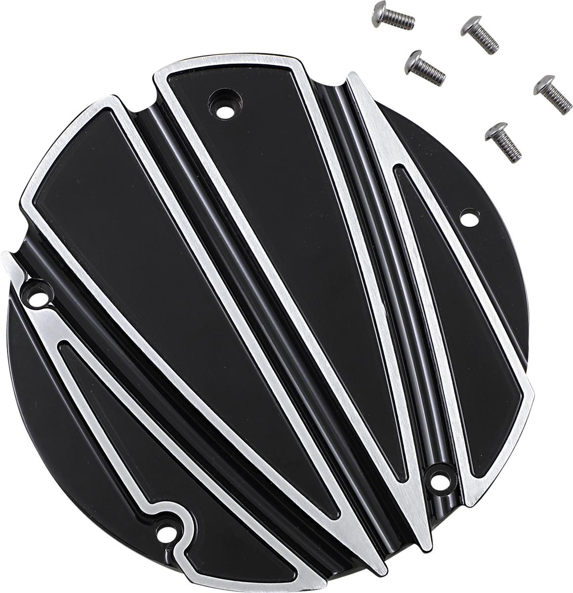Derby Cover - Ripper - 5 Hole - Black - Touring/Trike
