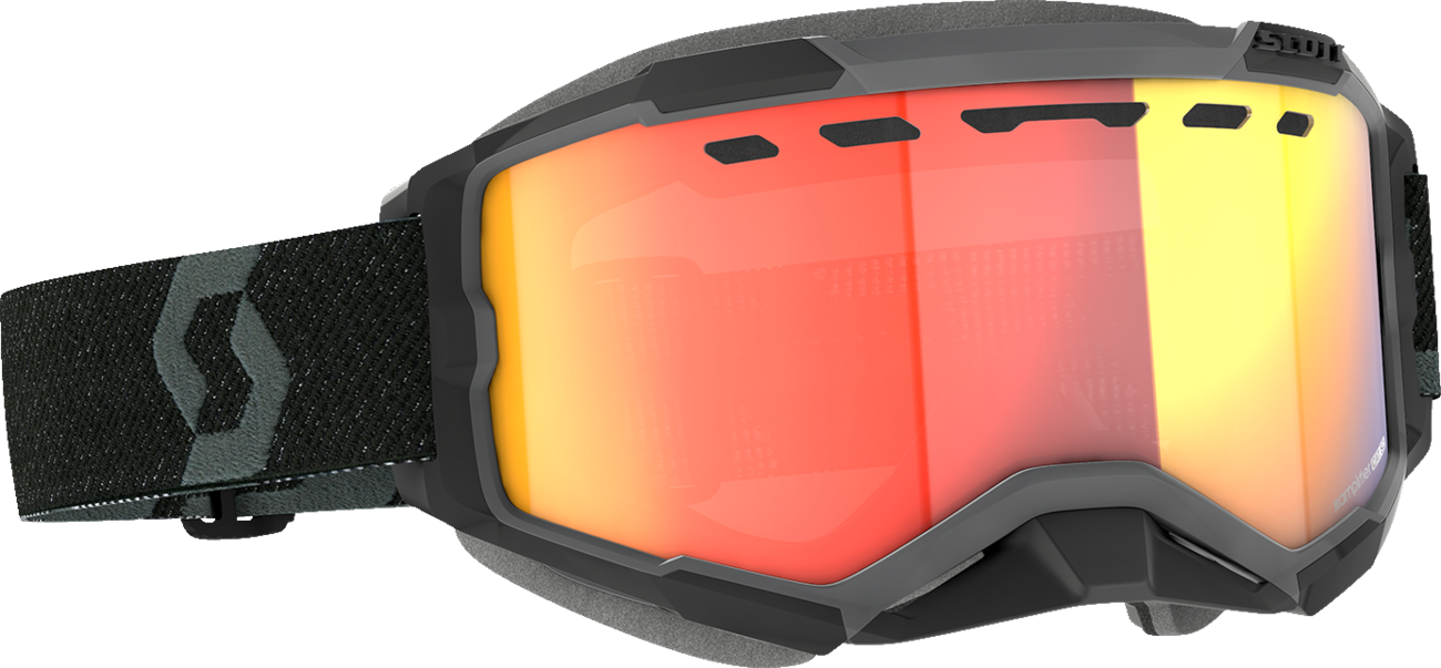 Fury Snow Cross Goggle - White - Enhancer Aqua Chrome Lens