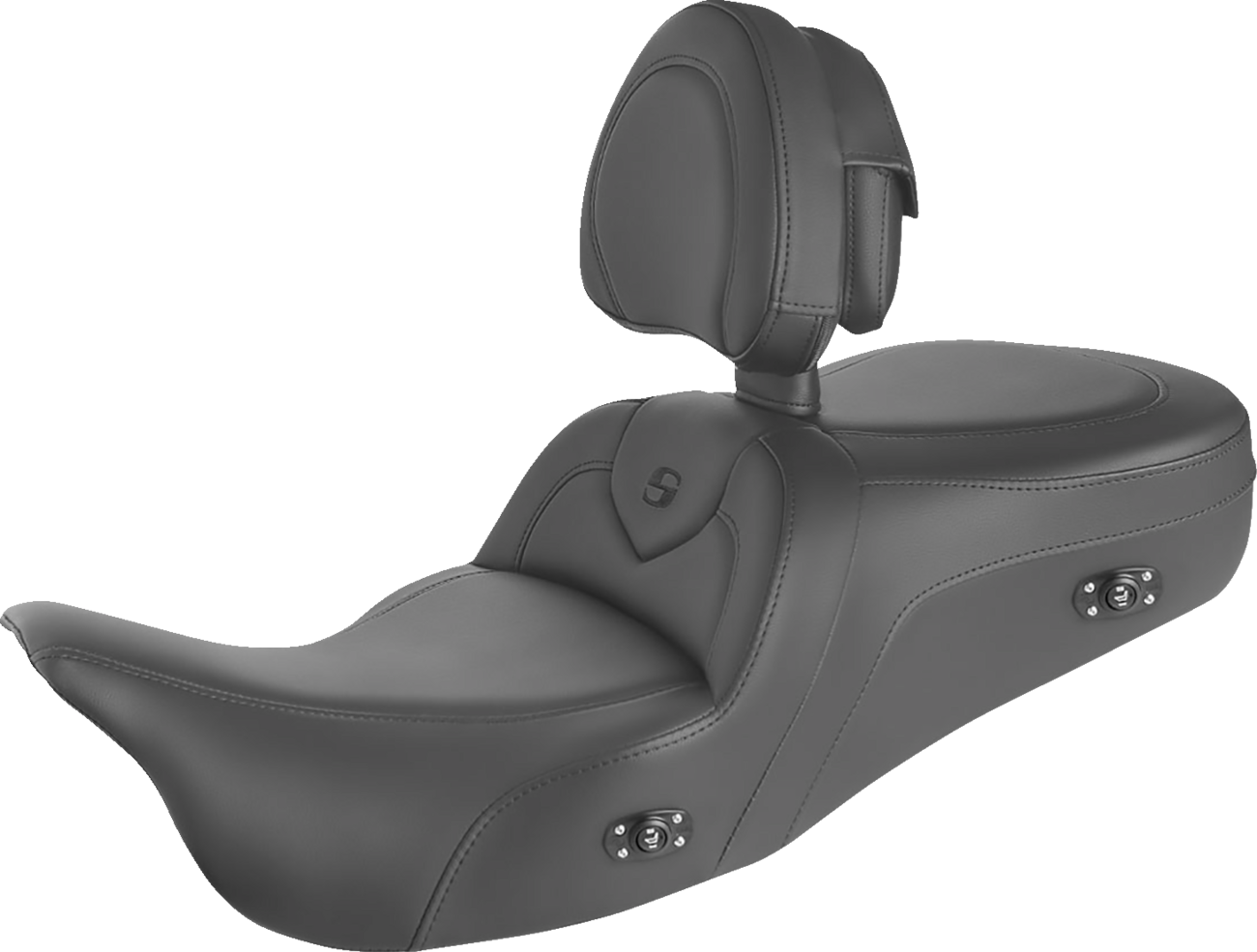 Heated RoadSofa™ Seat - Without Backrest - Black w/ Black Stitching - FL '09-'24
