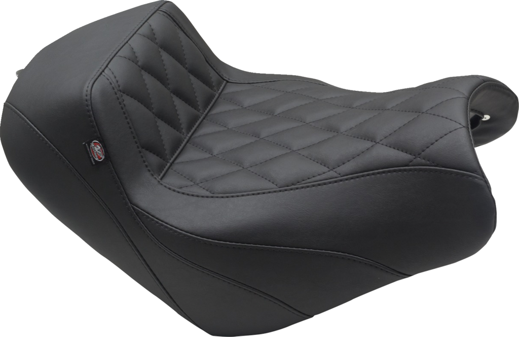 Squareback Seat - Passenger - Black - Diamond Stitch - Vulcan S '15-'23