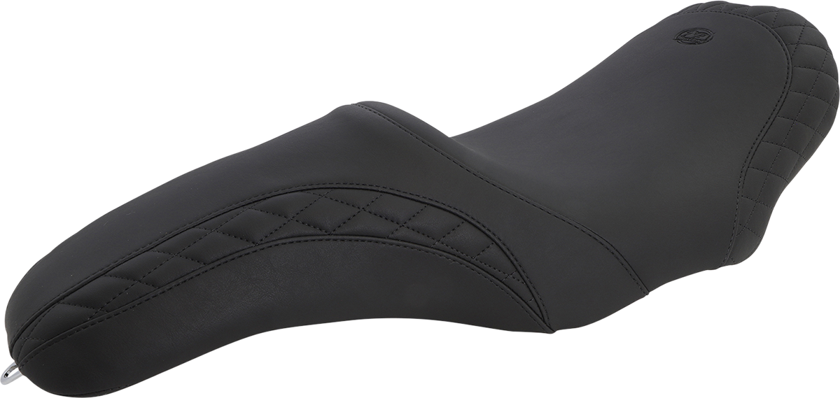 Seat - Tripper Fastback™ - Stitched w/Small Diamond-Stitched Inlays - Black
