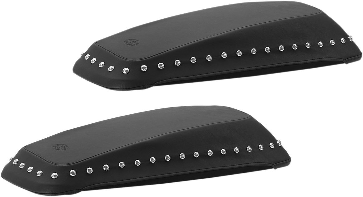 Saddlebag Lid Covers - Black/Gunmetal Gray - FL '14-'24