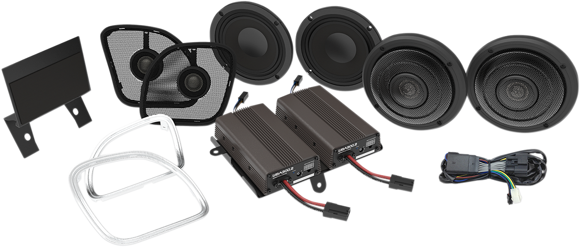 Front/Rear Speaker Kit with Amp
