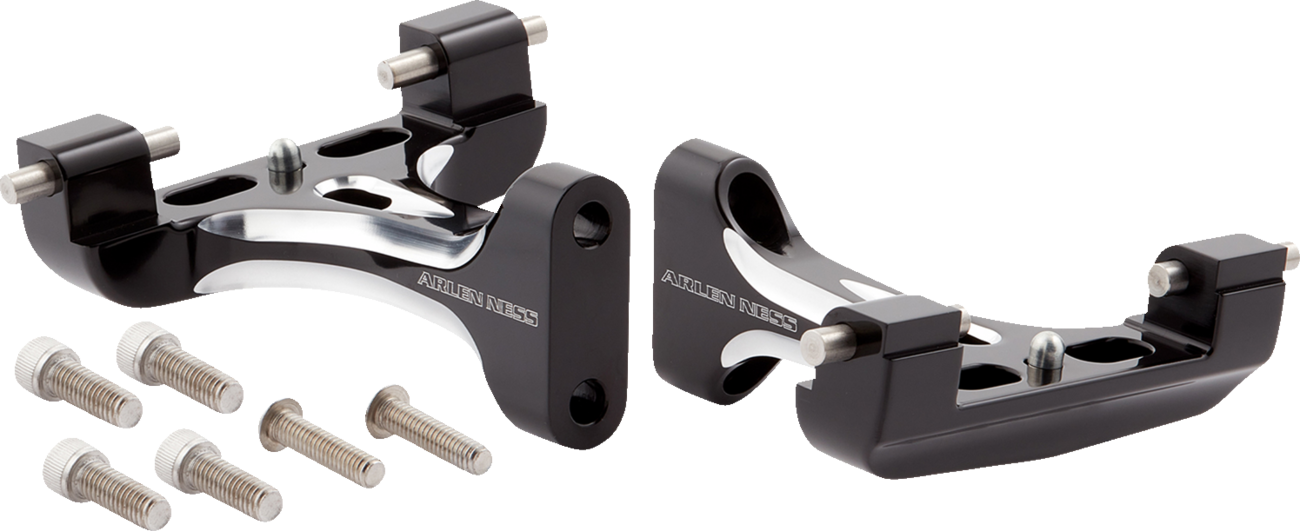 Forged Floorboard Mounts - Passenger - Black