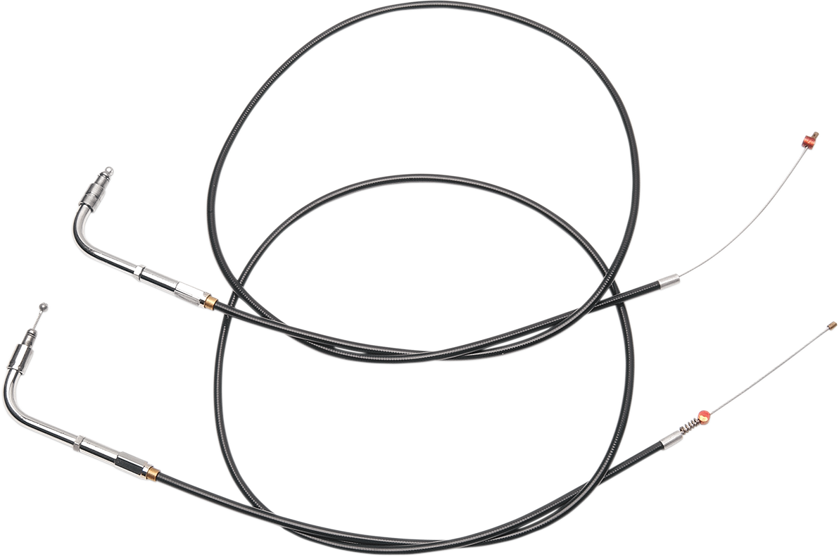 Black Vinyl Throttle Cable - +6" Size - 35-1/2" Length