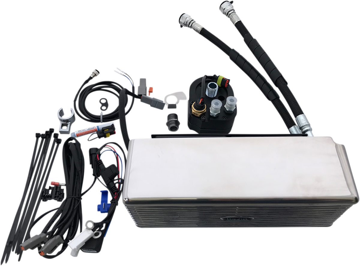 Oil Cooler Kit - Chrome - Dyna