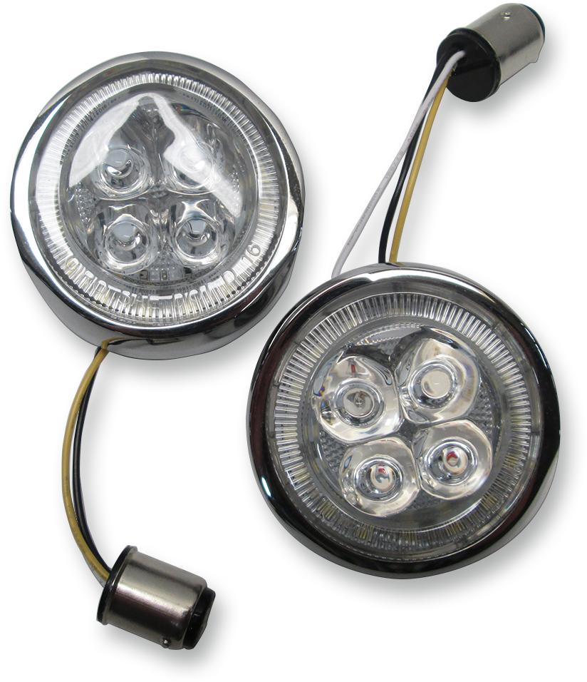 Rear Signal Light Inserts - Black - Red Lens