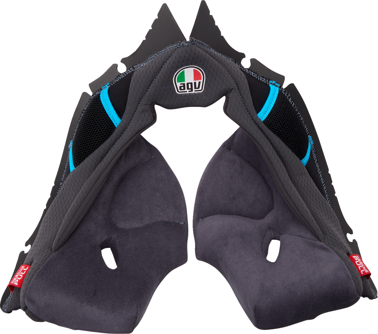 Pista GP RR Cheek Pads - Gray/Cyan - XL