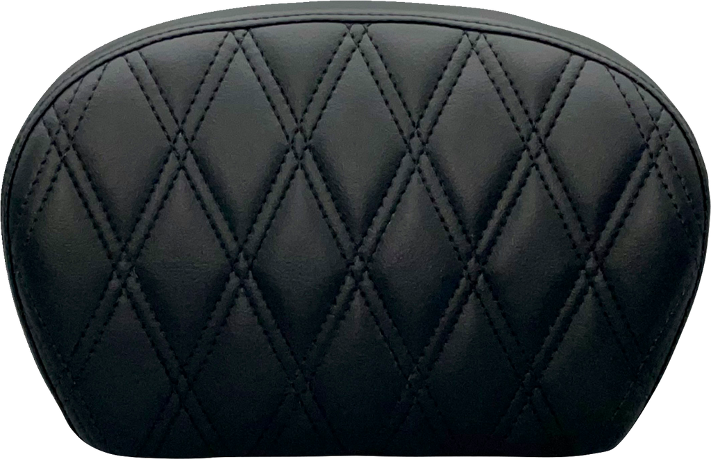 Sissy Bar Pad - Large - Pleated - Dull Black