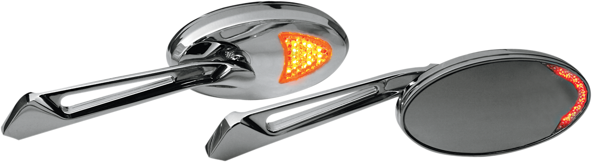 Mirrors - Custom/LED - Side View - Black - Each