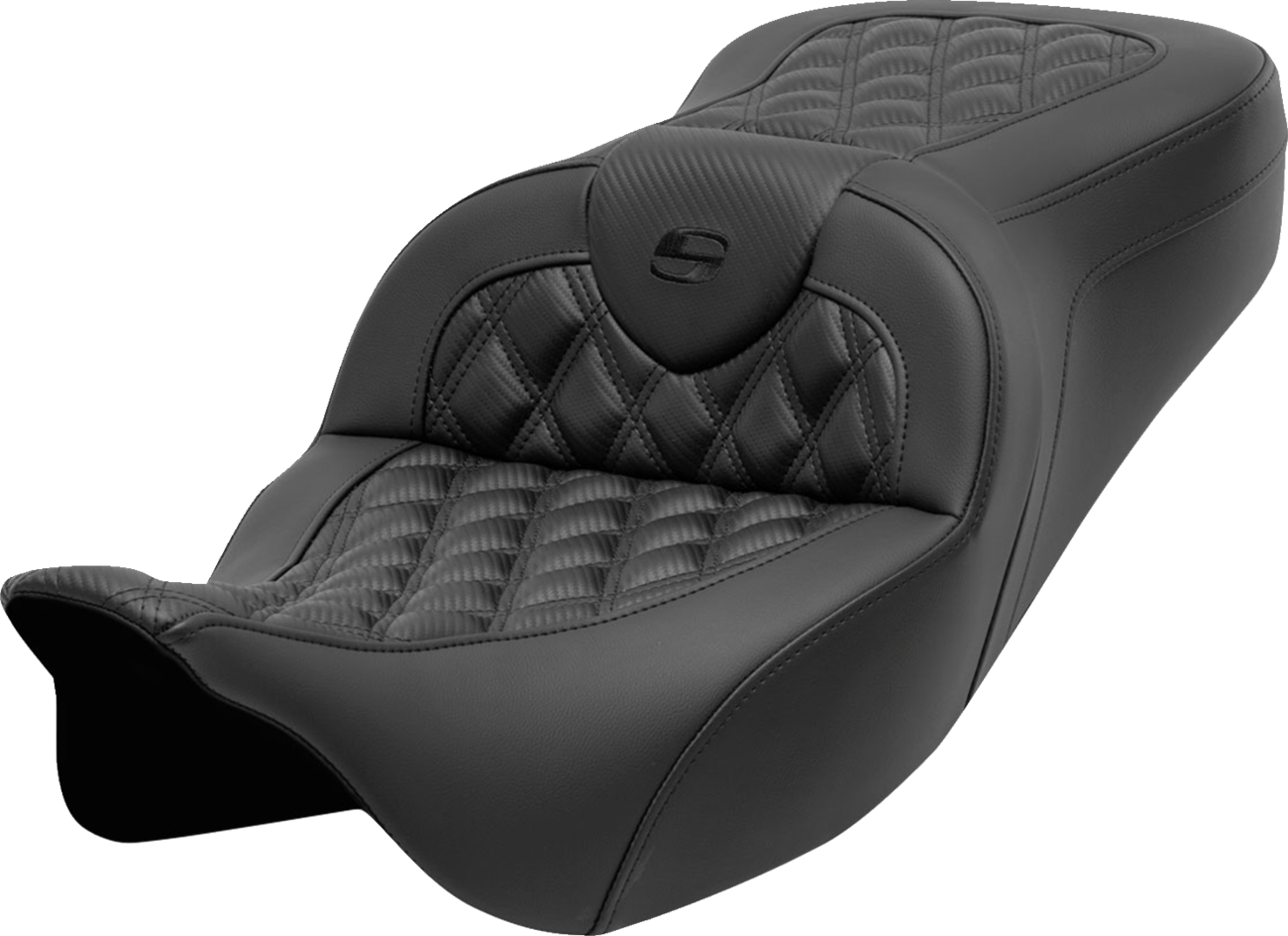 Roadsofa™ Seat - with Backrest - Lattice Stitch - Carbon Fiber - FL '08-'23