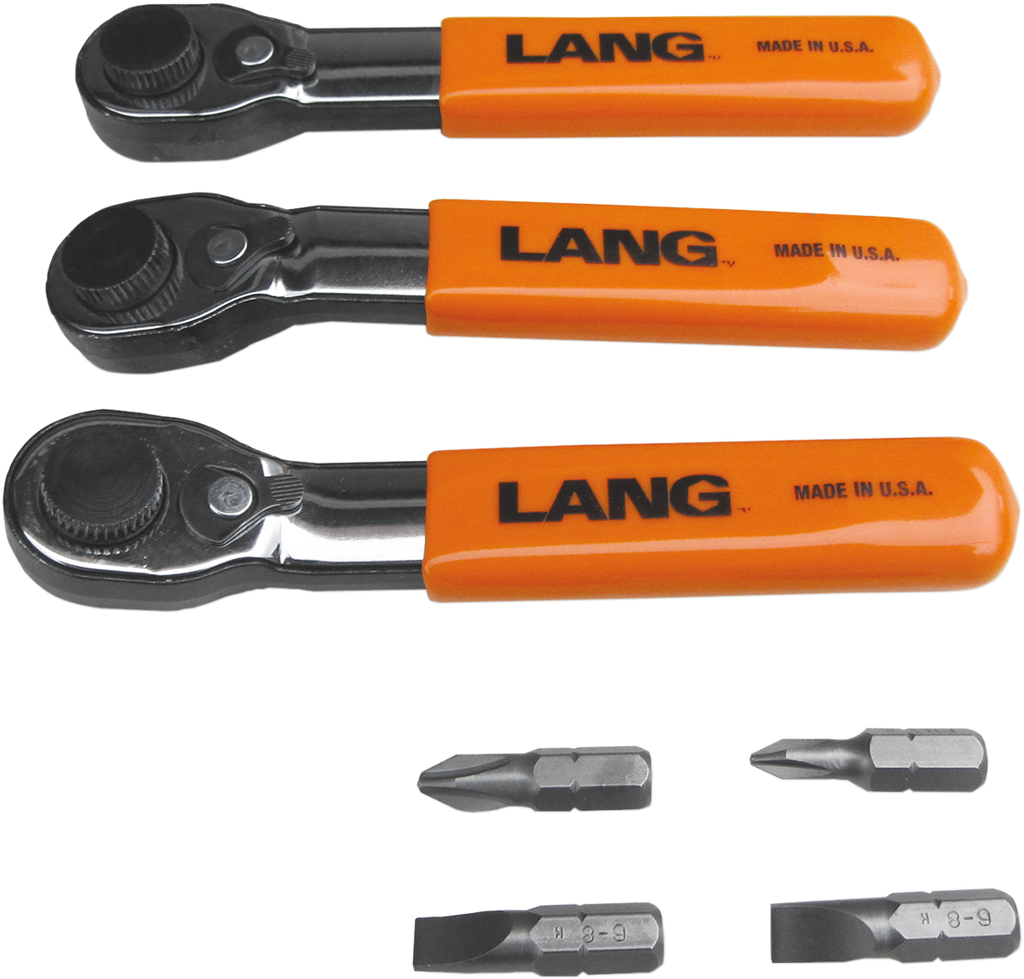 Fine-Tooth Wrenches with Bits - Set
