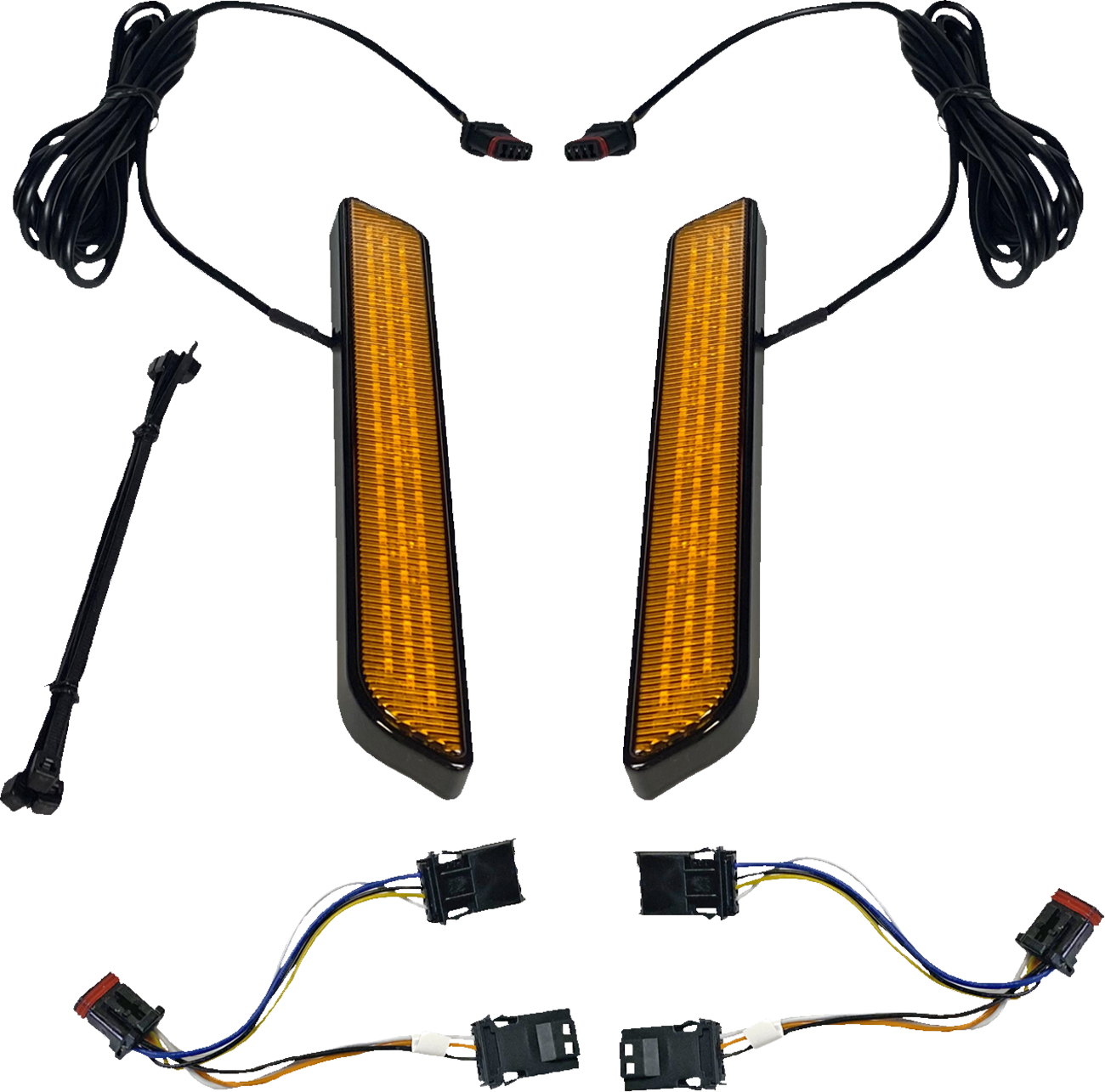 LED Fork Light - Amber - Chrome