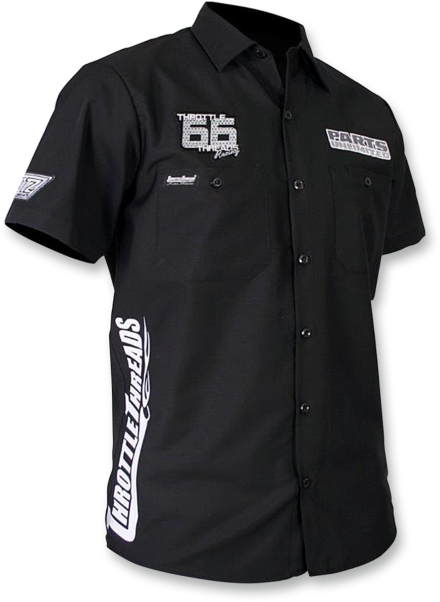 Throttle Threads Snow Shop Shirt - Black - XL