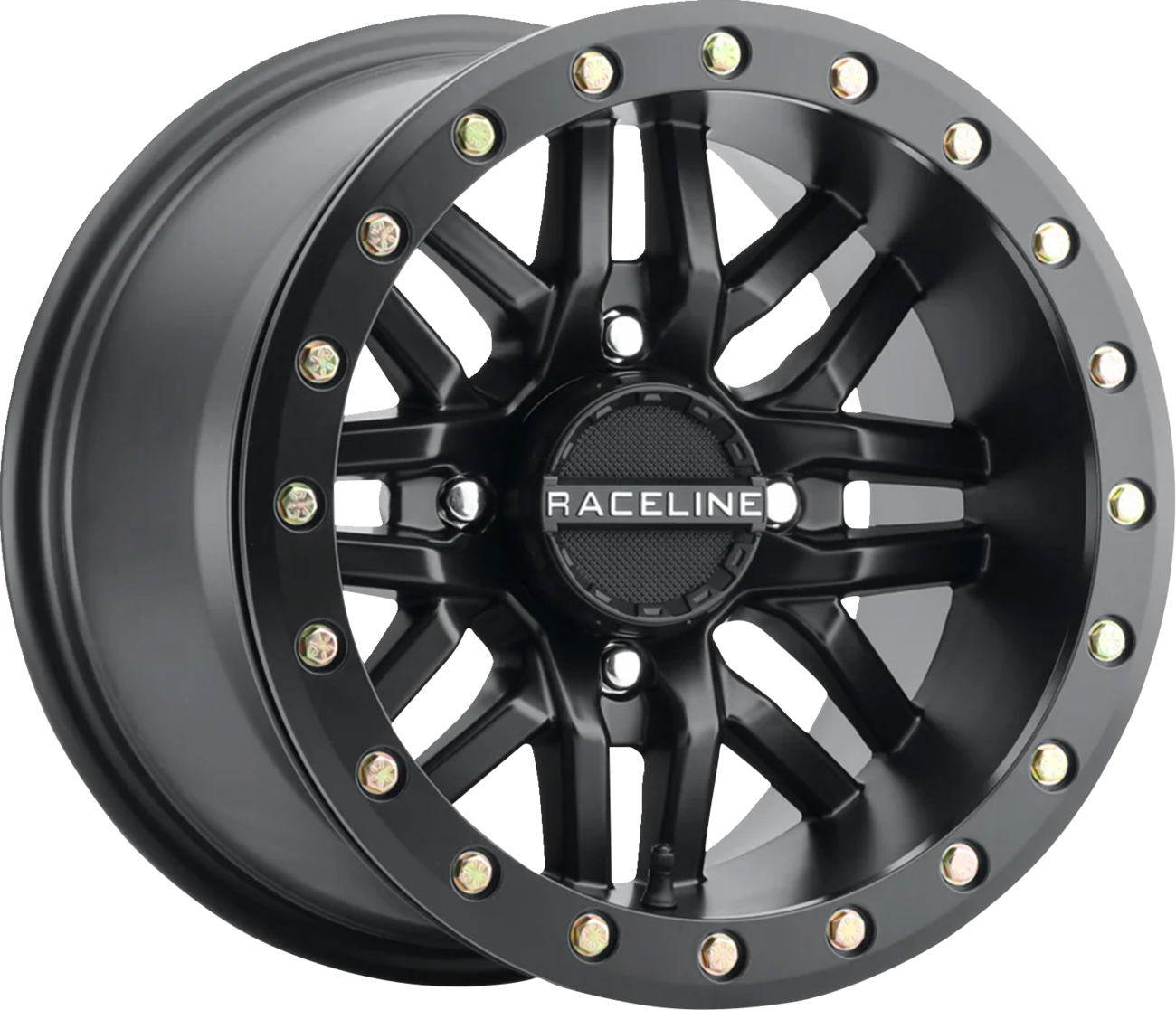 Wheel - Ryno - Beadlock - Front/Rear - Black/with Black Ring - 15x7 - 4/137 - 5+2