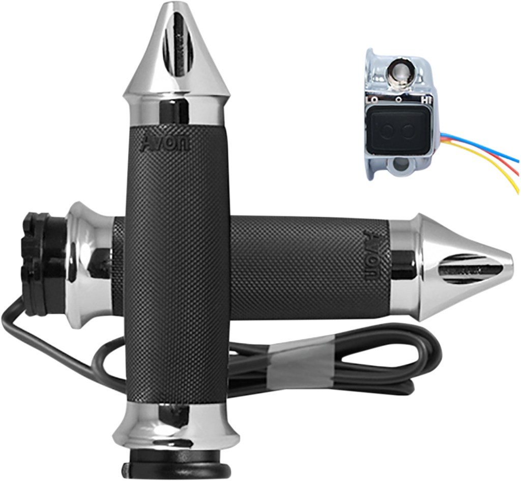 Heated Grips - Velvet Air - TBW - Chrome