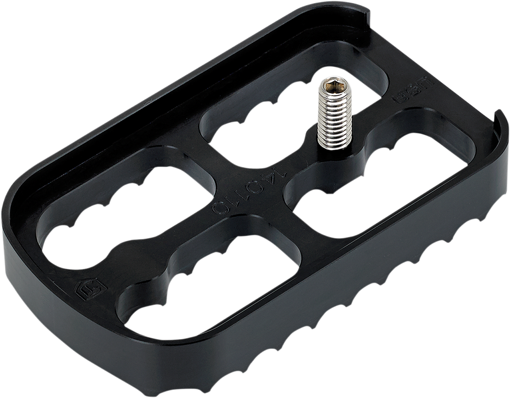 Brake Pedal Cover - Silver - Serrated