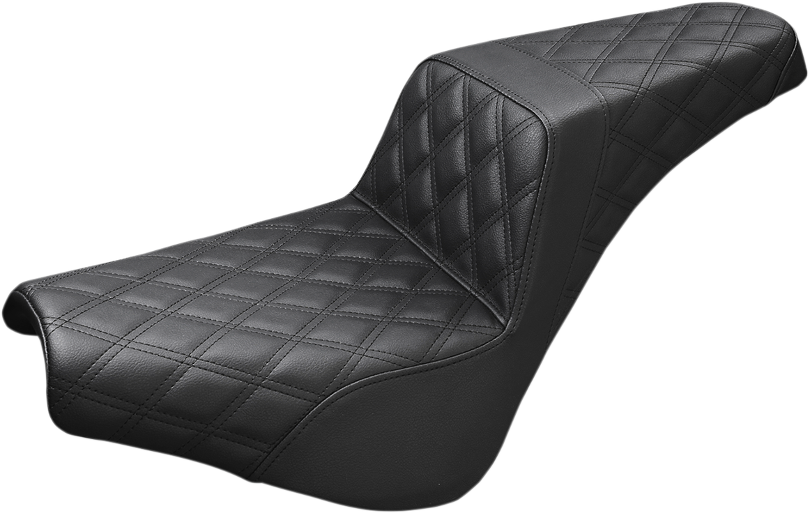 Step-Up Seat - Front Lattice Stitch - Black