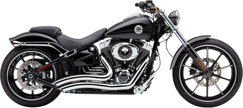 Speedster Swept Short Exhaust - Chrome - '86-'06 Softail