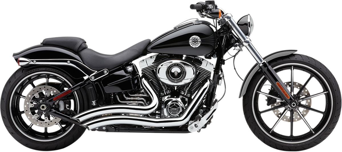 Speedster Swept Short Exhaust - Chrome - '86-'06 Softail