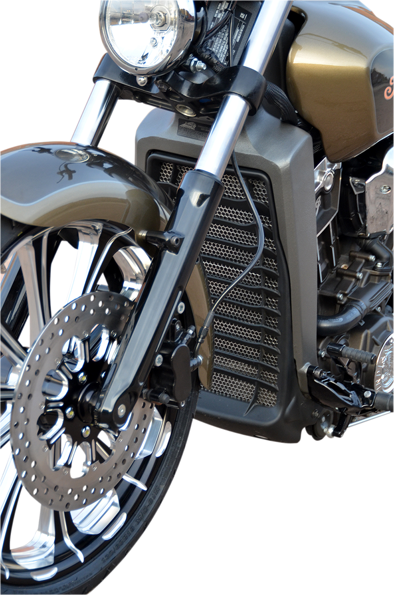 Outrider Radiator Guard - Black - Indian Scout